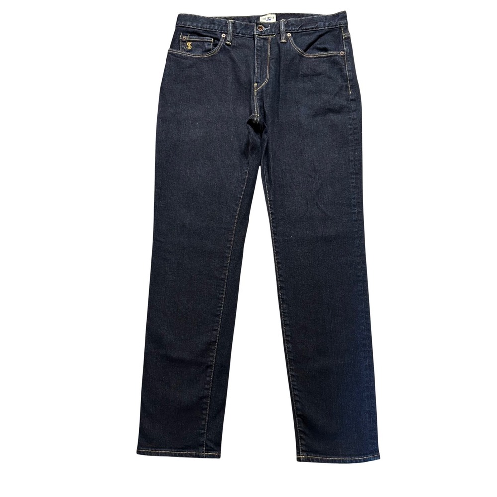 Todd Snyder Slim Fit Jeans Mens 33x32 Dark Indigo Stretch Denim 32-JE099234-BL05